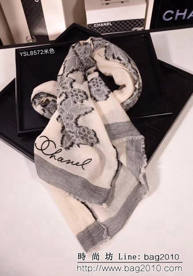 CHANEL香奈兒 2018秋冬最新款高端羊絨圍巾 YSL857 LLWJ6064
